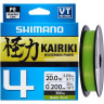 Леска плетёная SHIMANO KAIRIKI 4 PE 150 м разноцветная 0,19 мм 11,6 кг LDM54TE1819015M