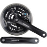 Система SHIMANO ACERA, M361, 175 мм, квадрат, 48/38/28T, защита, черный EFCM361E888CL