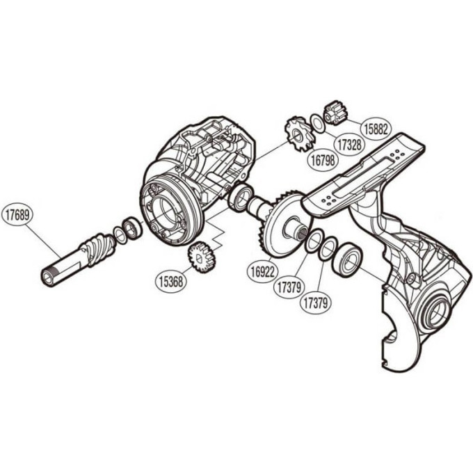 Запчасть для катушки SHIMANO GEAR SET набор шестеренок главной пары PK0361